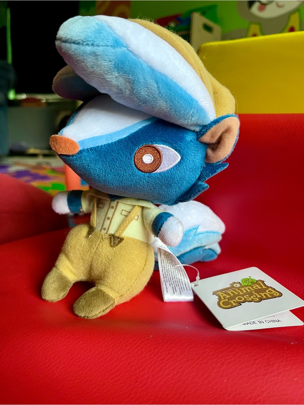 Animal Crossing Official  Kicks Plush Toy - Blue & Tan